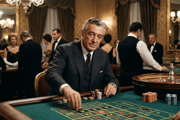 Vittorio De Sica gioca alla roulette