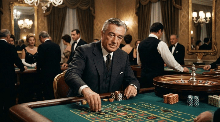Vittorio De Sica gioca alla roulette