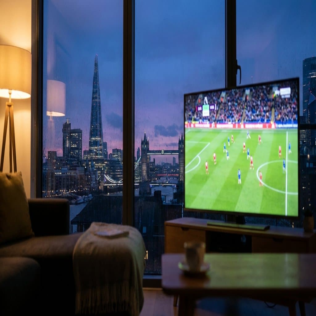 BBC iPlayer in Italia con VPN - Londra al tramonto con TV