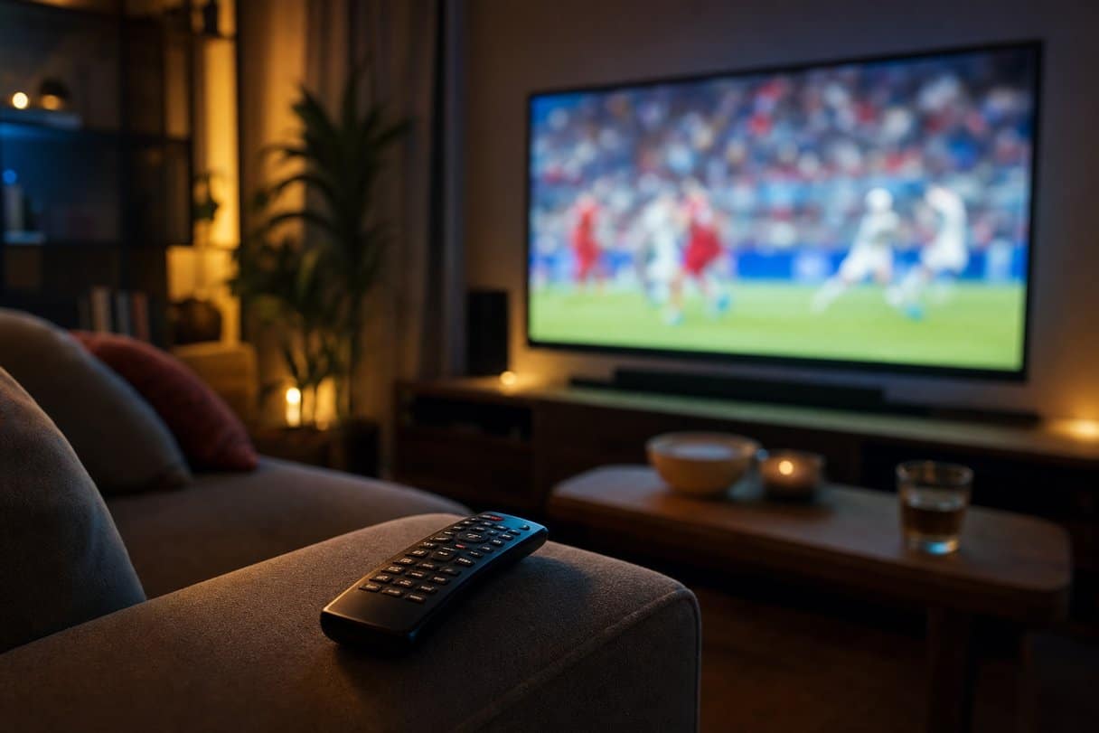 Sky Sport prezzo - grande TV in salotto con immagini sportive