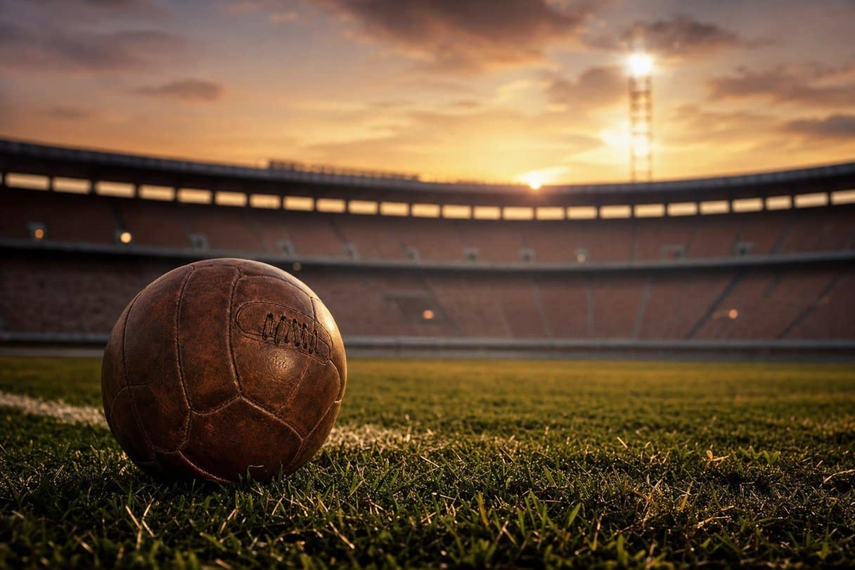 Toto Schillaci - pallone vintage in uno stadio anni Novanta