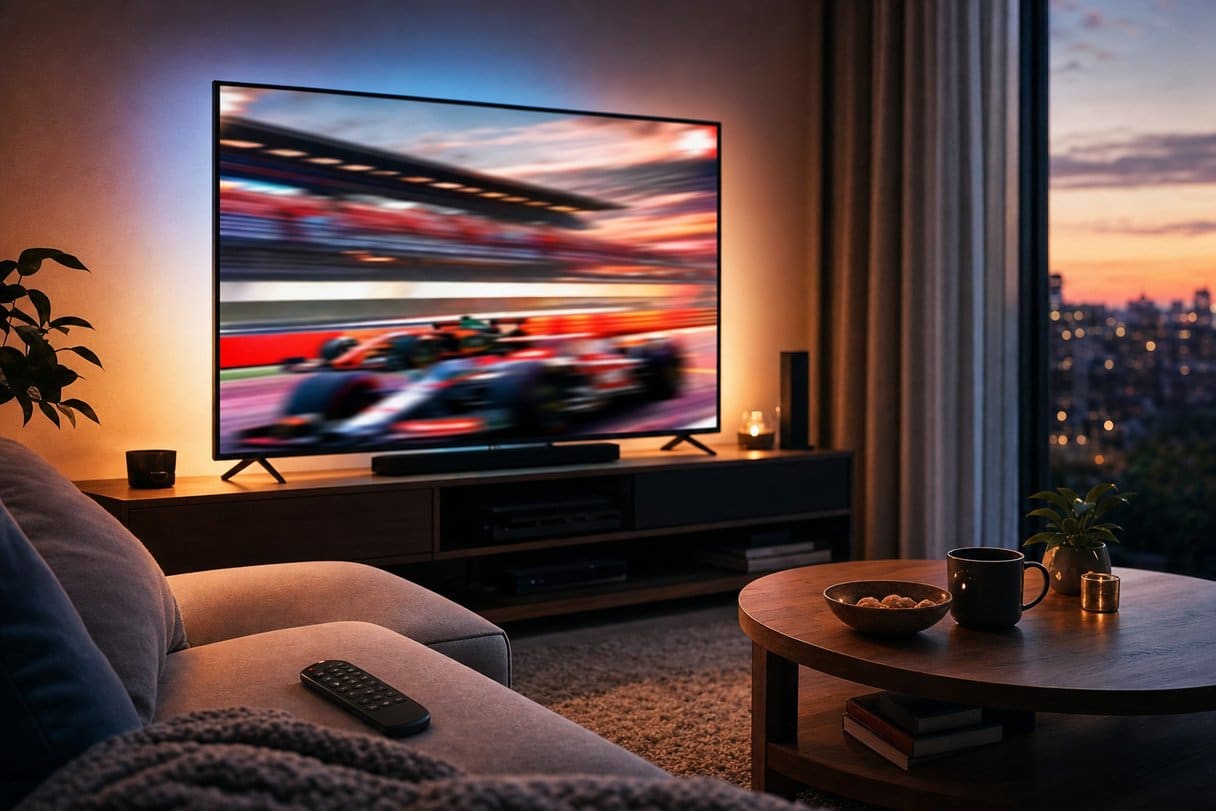 TV8 streaming gratis - lo sport in chiaro su una grande TV in salotto