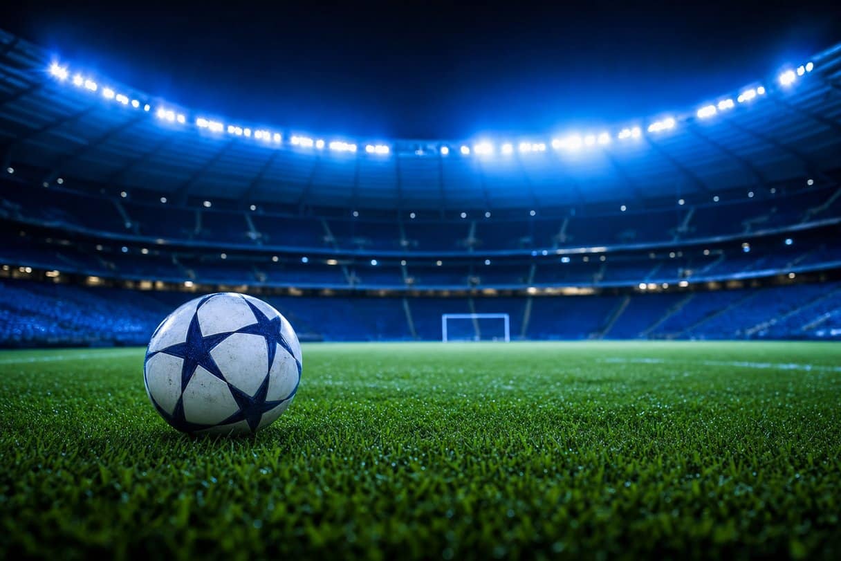 Dove vedere il Napoli - stadio illuminato di azzurro di notte