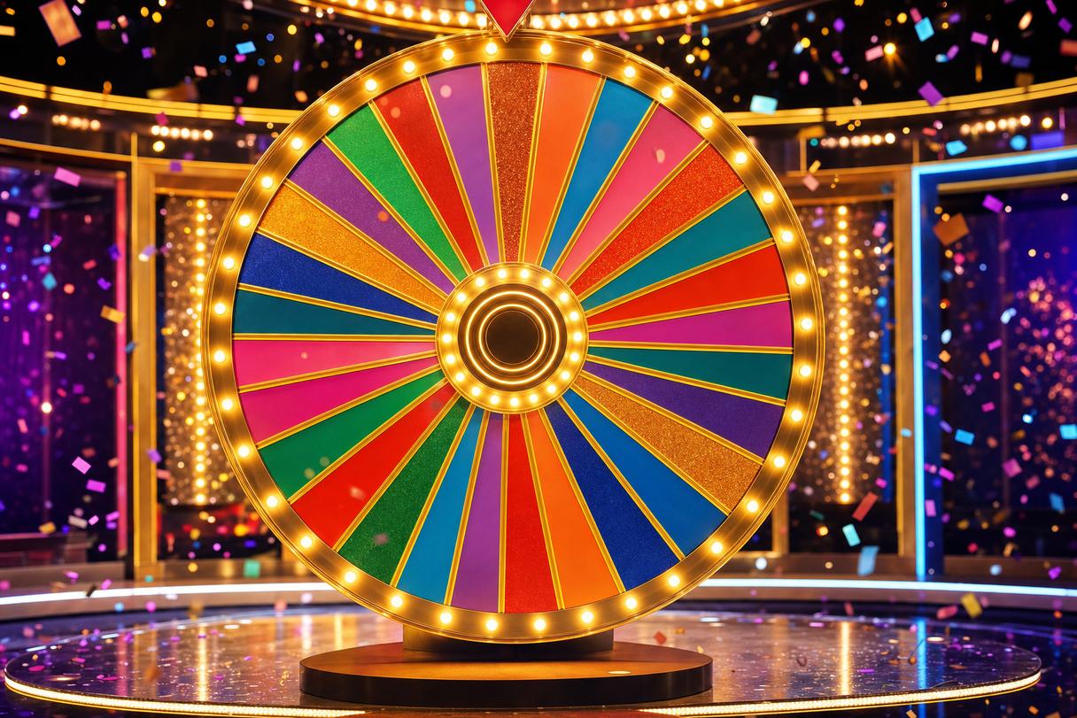 La Ruota della Fortuna - ruota luminosa in uno studio televisivo
