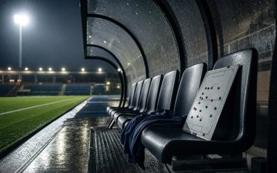 Antonio Conte - panchina vuota a bordo campo con lavagna tattica