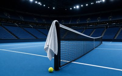 Dove vedere la Coppa Davis - arena indoor con campo in cemento blu