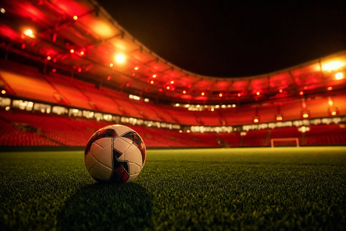 Dove vedere la Roma - stadio illuminato di rosso e giallo di notte