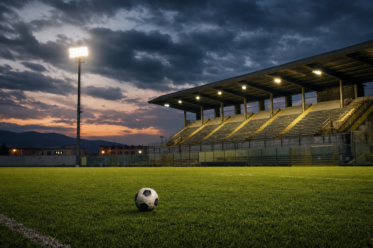 Dove vedere la Serie B - stadio di provincia sotto i riflettori al tramonto